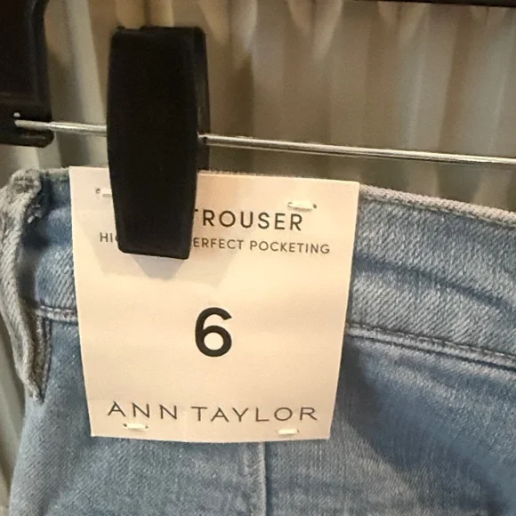 Ann Taylor Light Blue Trouser Wide Leg Jeans - Picture 3 of 3